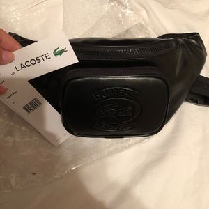 lacoste leather fanny pack